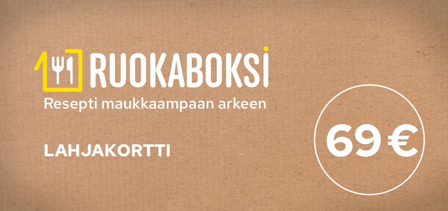 Ruokaboksi lahjakortti