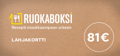 Ruokaboksi lahjakortti