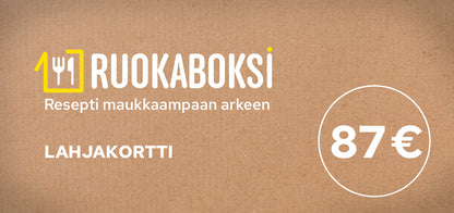 Ruokaboksi lahjakortti