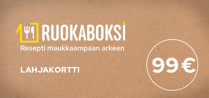 Ruokaboksi lahjakortti